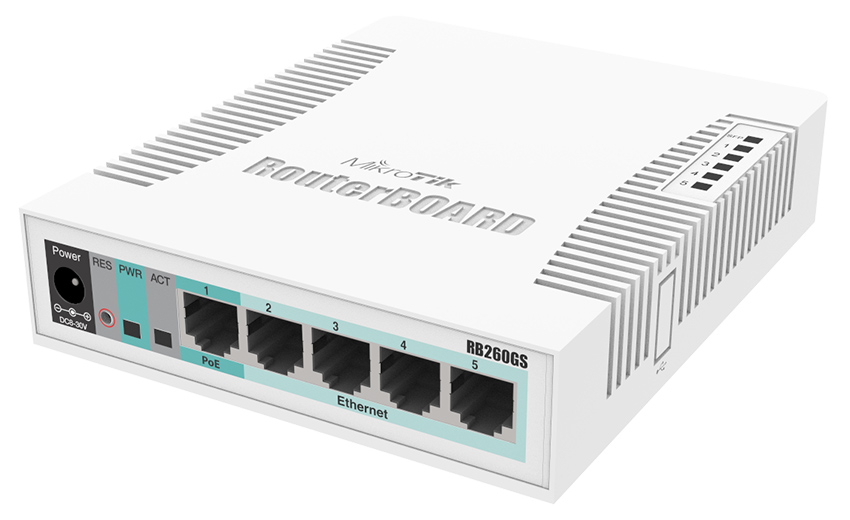 You Recently Viewed MikroTik CSS106-5G-1S RouterBoard 5 Port Gigabit (260GS) Image